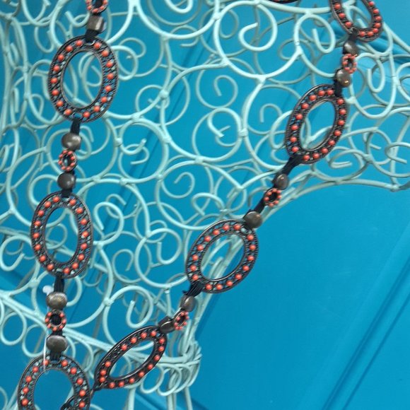 Metal Chain Link Belt Vintage Art Deco  Round Circle Cosplay Gypsy Retro 90s - Picture 14 of 15